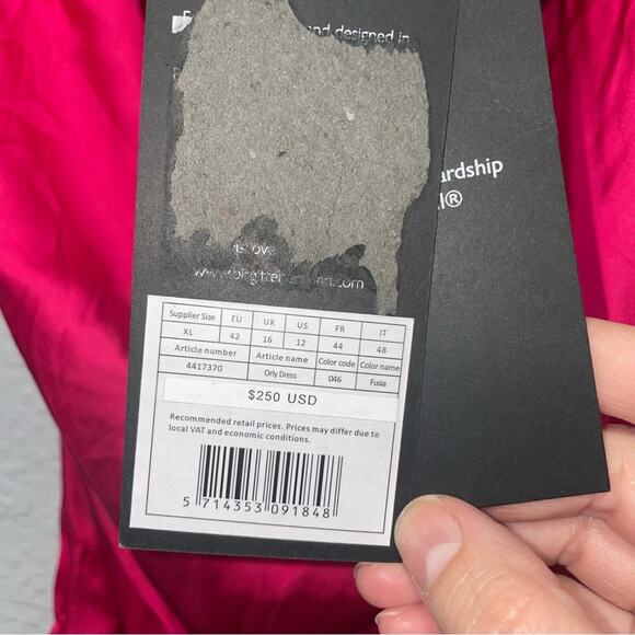 Brigitte Herskind Orly Dress in Fusia Pink Size XL NWT - Picture 5 of 11